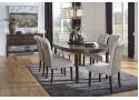 Wooden Dining Chair with Soft Fabric Layback and Tufted Back Design - Glenroy - Floor Stock